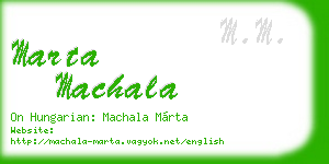 marta machala business card